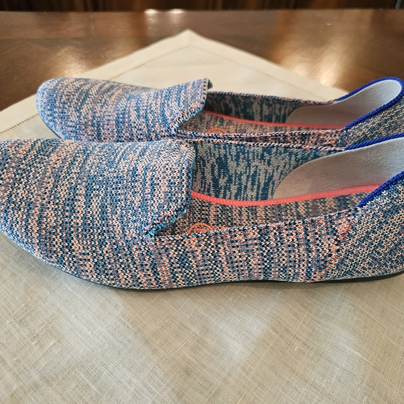 Rothy's The Flat In Turquoise Melange Round Toe Slip-On Flat Womens Shoes Sz 8 - Picture 5 of 14